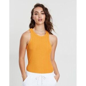 Cotton On women's High Crew Sleeveless cami top in Dark Cheddar Size L